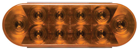 OPTRONICS LED TAILLIGHT ONLY 6" OVAL -AMBER STL-72AT