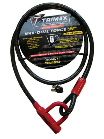 TRIMAX TRIMAX U-SHACKLE CABLE - 6FT X 15MM TCU1572