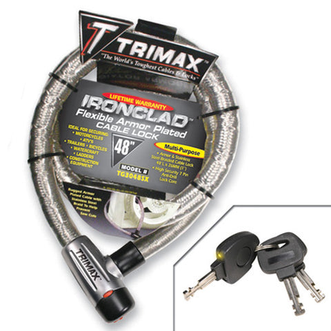 TRIMAX TG3048SX IRONCLAD FLEXIBLE ARMOR PLATED CABLE LOCK 48"
