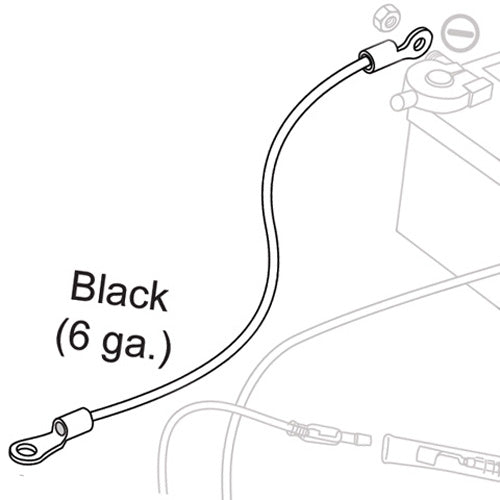 WARN WARN 6 GAUGE CABLE - BLACK - 36" 69650