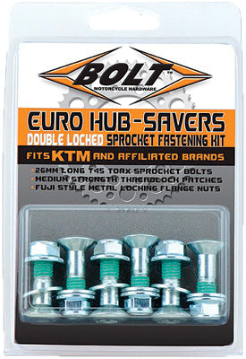 BOLT EURO STYLE HUB-SAVERS DOUBLE LOCKED SPROCKET FASTENING KIT PART# 2008-HS.EU