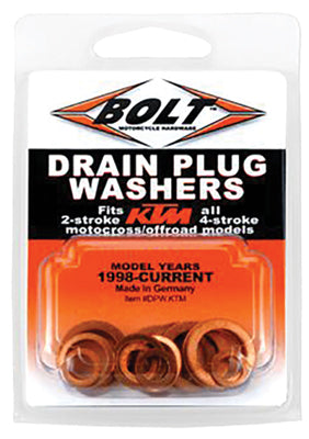 BOLT KTM DRAIN PLUG WASHERS 2/4 STR OKE MODELS 1998-2003 KTM 250 MXC DPW.KTM