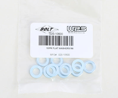 BOLT FLAT WASHERS 8MM 10/PK PART# M8W.17-STL