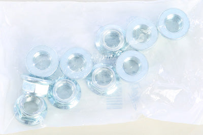 BOLT FUJI-STYLE 10MM HEX LOCKING FL ANGE NUTS 6X1.0MM 10/PK PART# M6FUJI-STL