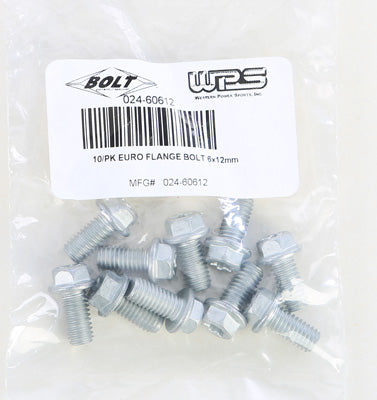 BOLT DACROMET PLATED 8MM LARGE FLAN GE BOLTS 6X20MM 10/PK PART# EU620.W14-STL