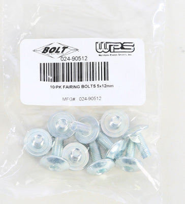 BOLT OVERSIZE BUTTON HEAD FAIRING B OLTS 5X.8X12MM 10/PK PART# FM512-STL