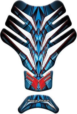 RASCAL GRAFIK TANK PAD GSXF650 RED/WHITE /BLUE RA39504