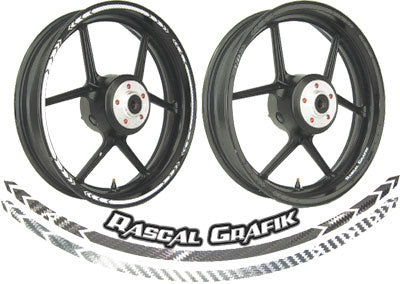 RASCAL GRAFIK WHEEL STRIPE KIT CARBON RA36915
