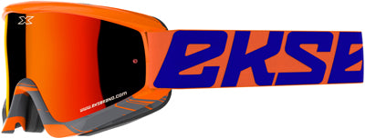 EKS BRAND GOX CROSSFADE GOGGLE ORANGE/BLACK RED MIRROR 067-10265