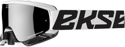 EKS BRAND GOX CROSSFADE GOGGLE WHITE/ BLACK SILVER MIRROR 067-10270
