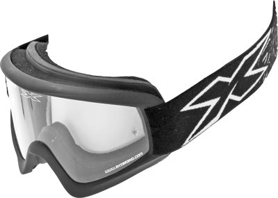 EKS BRAND GOX FLAT OUT MATTE GOGGLE MATTE BLACK W/CLEAR LENS 067-10330