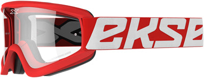 EKS BRAND FLAT OUT CLEAR GOGGLES RED 067-10445
