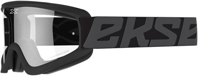 EKS BRAND FLAT OUT CLEAR GOGGLES BLACK 067-10455
