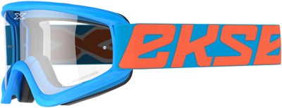 EKS BRAND FLAT OUT CLEAR GOGGLES CYAN BLUE 067-10465