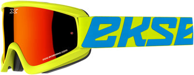 EKS BRAND FLAT OUT GOGGLE FLO YELLOW W/ RED MIRROR 067-10470