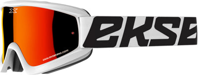 EKS BRAND FLAT OUT GOGGLE WHITE W/ RED MIRROR 067-10480