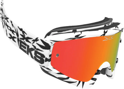 EKS BRAND SCATTER-X GOGGLE WHITE/BLACK W/RED MIRROR LENS 067-10620