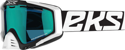 EKS BRAND EKS-S COLD WEATHER GOGGLE BLACK/WHITE BLUE MIRROR 067-10907