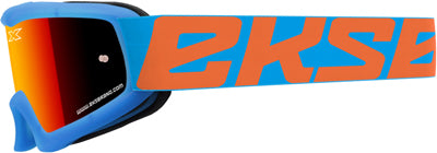 EKS BRAND X-GROM YOUTH GOGGLE CYAN BLUE/ FLO ORANGE RED MIRROR 067-30210