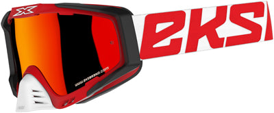 EKS BRAND EKS-S OUTRIGGER GOGGLE RED/ BLACK/WHITE RED MIRROR 067-50165