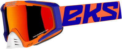 EKS BRAND EKS-S OUTRIGGER GOGGLE FLO ORANGE/BLUE/WHITE RED MIRROR 067-50175
