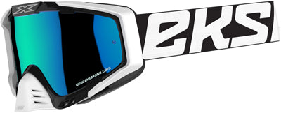 EKS BRAND EKS-S OUTRIGGER GOGGLE BLACK/ WHITE/BLUE BLUE MIRROR 067-50185