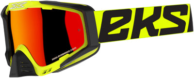 EKS BRAND EKS-S OUTRIGGER GOGGLE FLO SAFETY YELLOW/BLACK RED MIRROR 067-50190