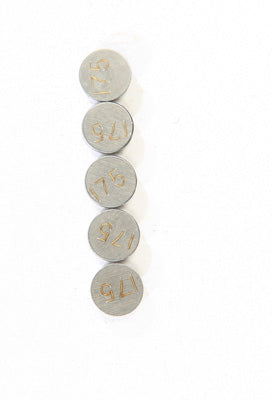 K L VALVE SHIMS 1.75MMX7.5MM 5/PK PART# 13-6734 NEW