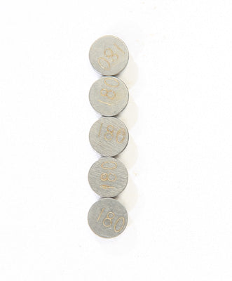 K L VALVE SHIMS 1.80MMX7.5MM 5/PK PART# 13-6735 NEW