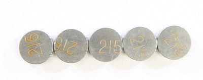 K L VALVE SHIMS 2.15MMX7.5MM 5/PK PART# 13-6742 NEW