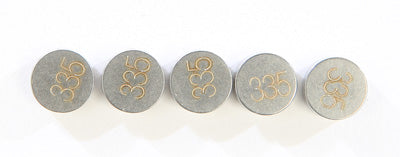 K L VALVE SHIMS 3.35MMX7.5MM 5/PK PART# 13-6766 NEW