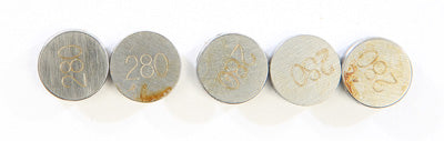 K L VALVE SHIMS 2.80MMX9.5MM 5/PK PART# 13-6786 NEW