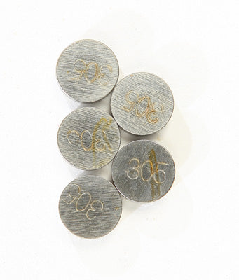 K L VALVE SHIMS 3.05MMX9.5MM 5/PK PART# 13-6791 NEW