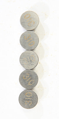 K L VALVE SHIMS 3.10MMX9.5MM 5/PK PART# 13-6792 NEW