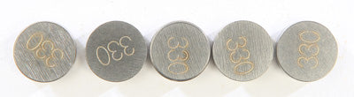 K L VALVE SHIMS 3.30MMX9.5MM 5/PK PART# 13-6796 NEW