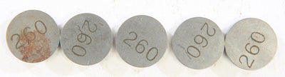 K L VALVE SHIMS 2.60MMX13MM 5/PK PART# 13-7691 NEW