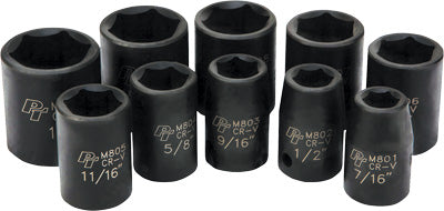 PERFORMANCE 10 PC 1/2" SAE IMP SKT SET SHA LLOW M592DB