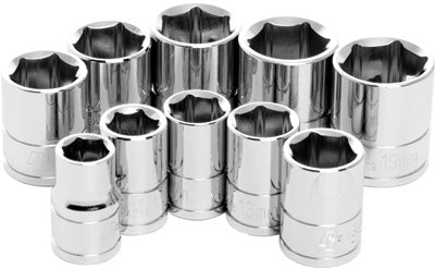 PERFORMANCE 10 PC 3/8" MET SOCKET SET SHAL LOW W38202