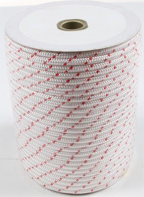 SPI NYLON STARTER ROPE POLYESTER WHITE/RED 3/16"X250' PART# 05-208-03