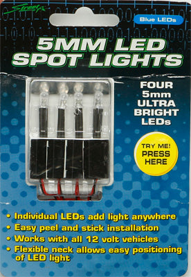 STREETFX 5MM LED SPOT LIGHTS BLUE 4/PK PART# 1044401 NEW