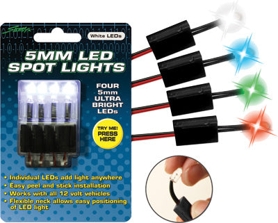 STREETFX 5MM LED SPOT LIGHTS WHITE 4/PK PART# 1044399 NEW