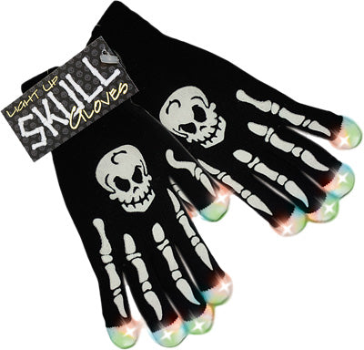 STREETFX LIGHT UP SKULL GLOVES 1046094