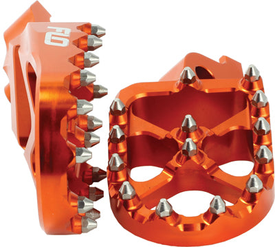 FLO MOTORSPORTS PRO SERIES FOOT PEGS (ORANGE) FPEG-795-2 ORG
