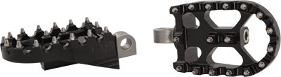 FLO MOTORSPORTS MOTO STYLE FOOT PEG SET BLACK 2"X3.125" FPEG-800BLK