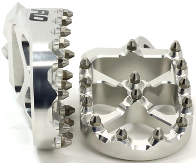 FLO MOTORSPORTS PRO SERIES FOOT PEGS SILVER FPEG-791S