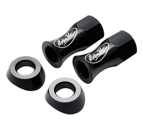 MOTION PRO LITELOC RIM LOCK NUTS WITH BEVELED WASHERS 13MM BLACK SET OF 11-0075