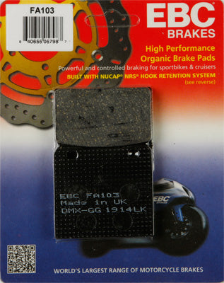 EBC Brakes BRAKE PADS PART NUMBER FA101R