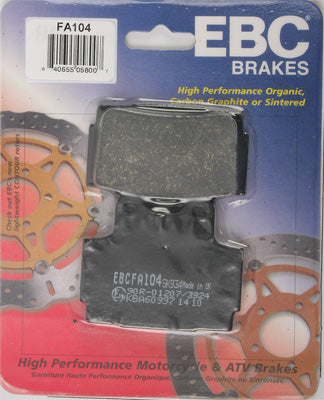EBC BRAKE PADS PART# FA104 NEW