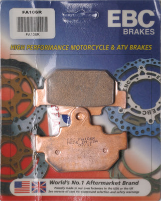 EBC BRAKE PADS PART# FA106R NEW