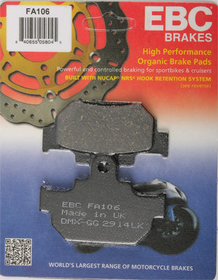 EBC Brakes BRAKE PADS PART NUMBER FA105X
